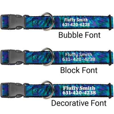 Show full view: Buckle-Down Polyester Personalized Dog Collar, Tie Dye, Large slide 2 of 8