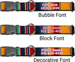Buckle-Down Polyester Personalized Dog Collar, Zarape, Large slide 2 of 7