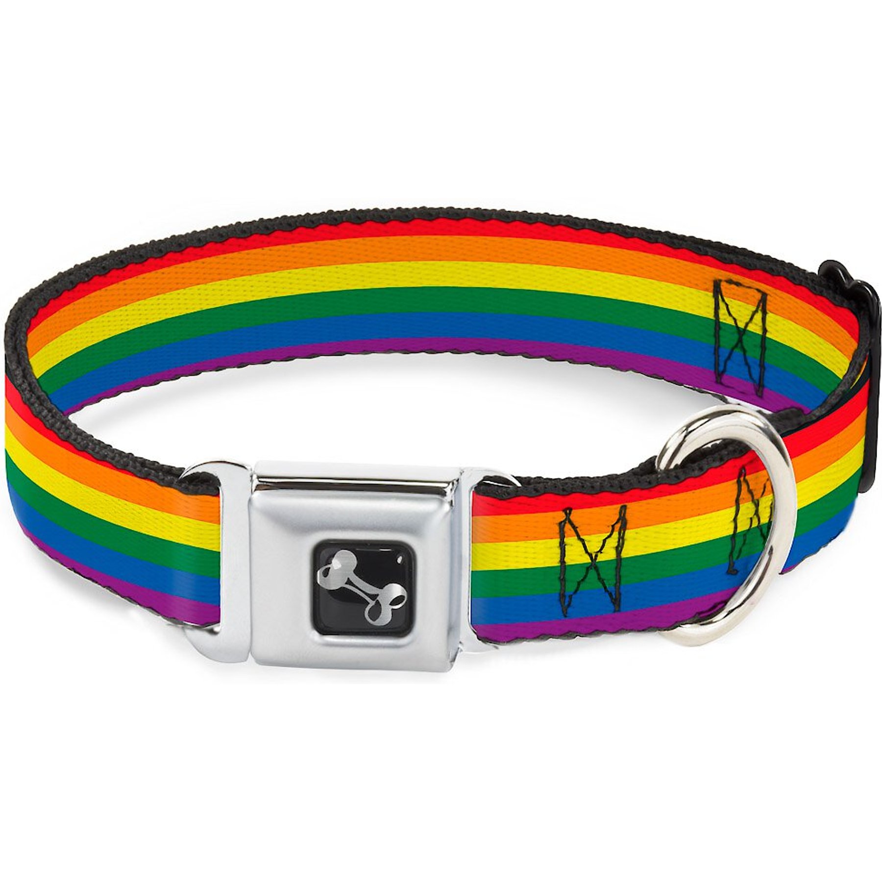 Buckle-Down Pride Dog Collar, Wide-Small
