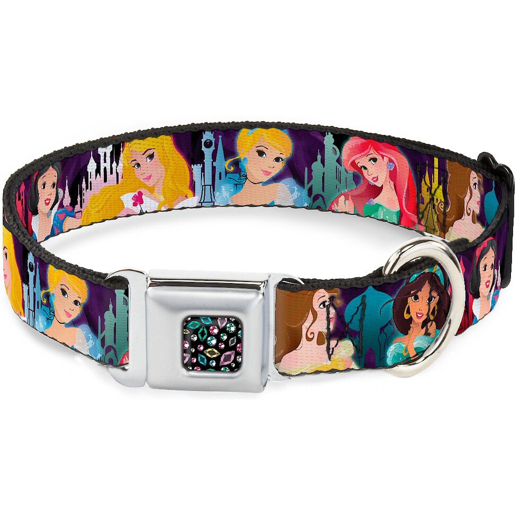 Buckle-Down Princess Jewels Dog Collar, Medium