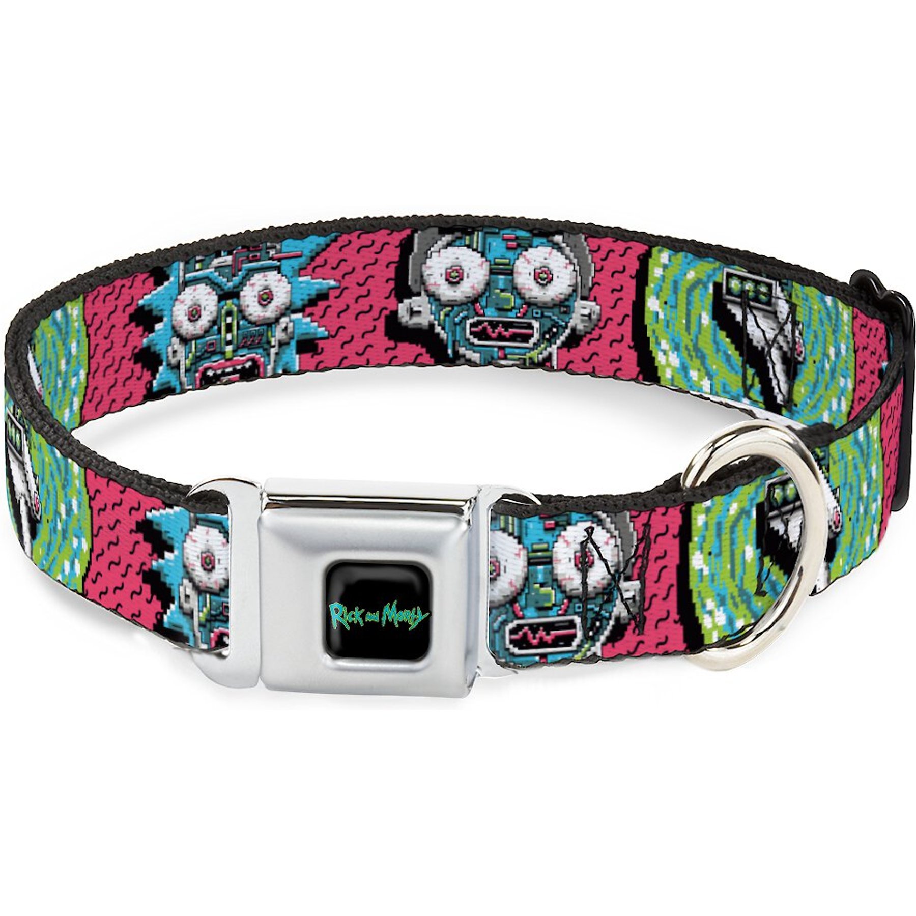 Buckle-Down Rick & Morty Polyester Dog Collar, Large Wide: 20 to 31-in neck, 1.5-in wide