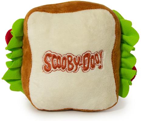 Show full view: Buckle-Down Scooby Doo Sandwich Dog Plush Squeaker Toy  slide 3 of 6