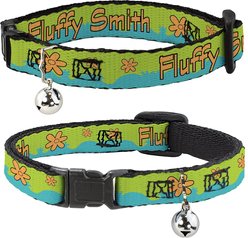 Buckle-Down Scooby Doo The Mystery Machine Paint Job Personalized Breakaway Cat Collar with Bell