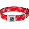 Show in main carousel: Buckle-Down Snowflakes Dog Collar, Red, Small slide 1 of 10