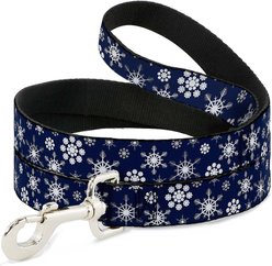 Buckle-Down Snowflakes Dog Leash, Blue 