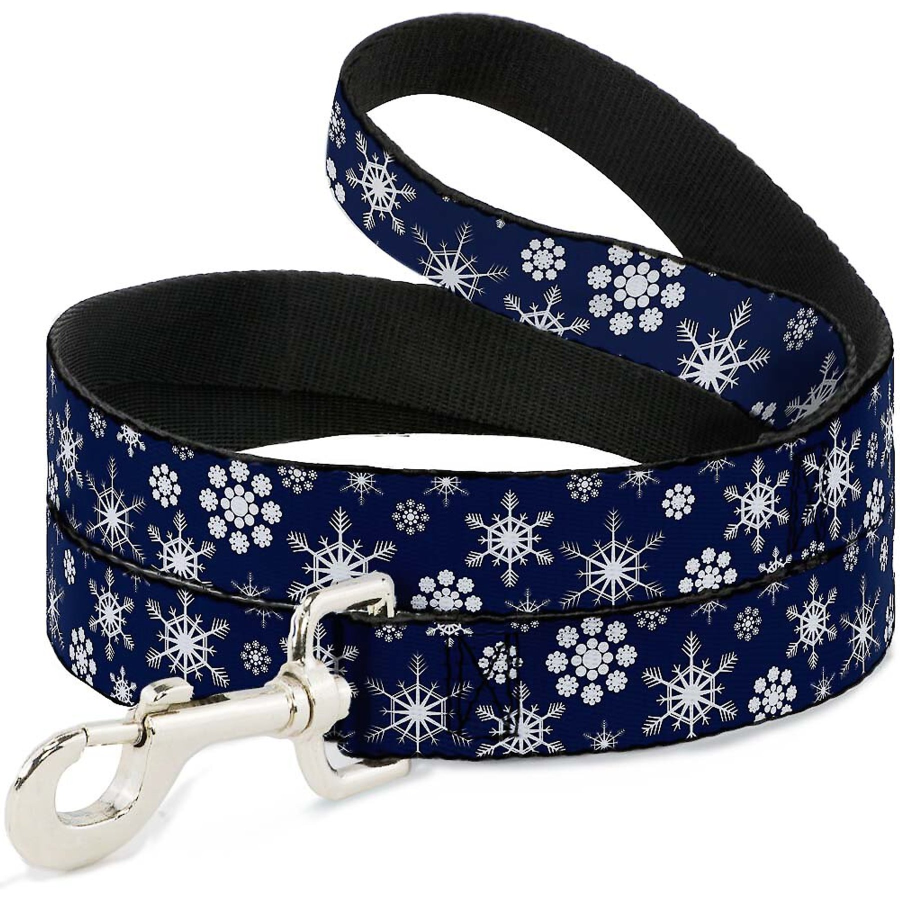 Buckle-Down Snowflakes Dog Leash, Blue