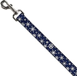 Buckle-Down Snowflakes Dog Leash, Blue  slide 2 of 4