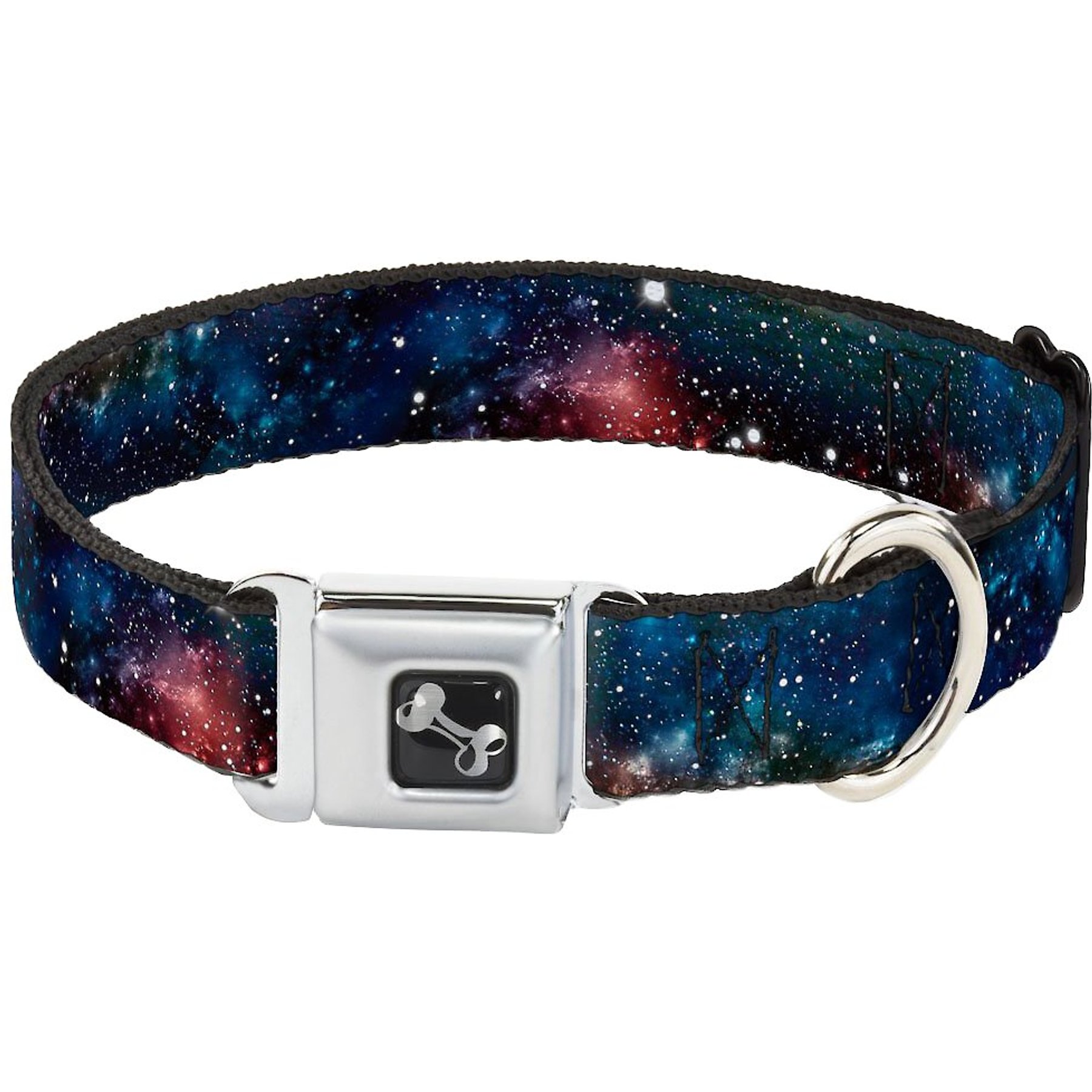 Buckle-Down Space Dust Seatbelt Buckle Dog Collar, Wide Small