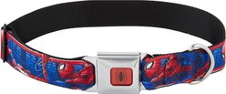 Buckle-Down Spider-Man Action Poses Seatbelt Buckle Dog Collar, Wide Small