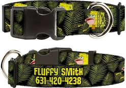 Buckle-Down Spongebob Squarepant Polyester Personalized Dog Collar, Medium