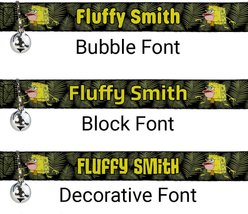 Buckle-Down Spongebob Squarepants Primitive Sponge Pose & Leaves Personalized Breakaway Cat Collar with Bell slide 2 of 2