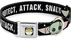 Buckle-Down Star Wars Baby Yoda the Child Chibi Face Protect Attack Polyester Dog Collar, Medium Wide: 16 to 23-in neck, 1.5-in wide