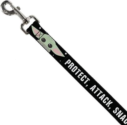 Show full view: Buckle-Down Star Wars Baby Yoda the Child Chibi Polyester Standard Dog Leash, Medium: 6-ft long, 1-in wide slide 2 of 4
