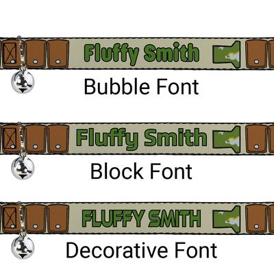 Show full view: Buckle-Down Star Wars Boba Fett Utility Belt Bounding Personalized Breakaway Cat Collar with Bell slide 2 of 2