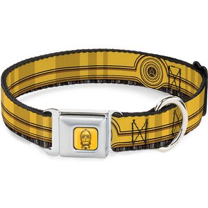 Buckle-Down Star Wars C3-PO Polyester Dog Collar, Large: 15 to 26-in neck, 1-in wide