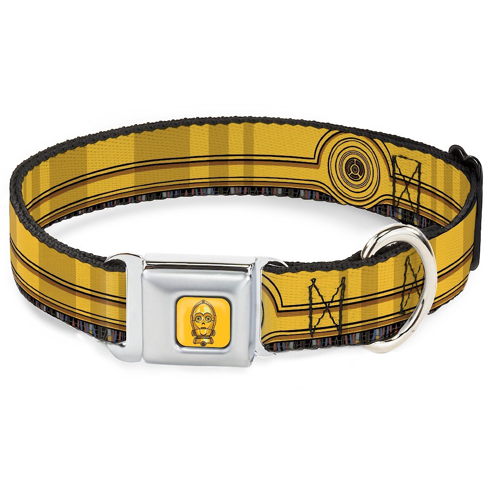 Buckle-down Star Wars C3-po Polyester Dog Collar, Large Wide: 18 To 32-in Neck, 1.5-in Wide