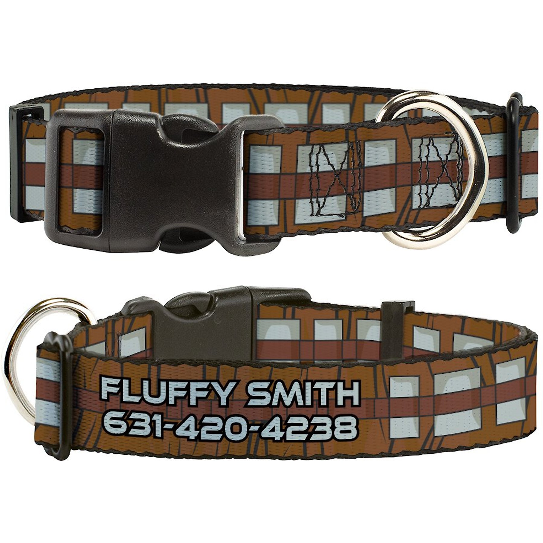 Star Wars Chewbacca Polyester Personalized Dog Collar, Medium Buckle-Down