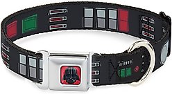 Buckle-Down Star Wars Darth Vader Utility Belt Polyester Seatbelt Buckle Dog Collar, Large: 15 to 26-in neck, 1-in wide