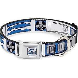 Buckle-Down Star Wars R2-D2 Polyester Seatbelt Buckle Dog Collar, Wide Large: 18 to 32-in neck, 1.5-in wide