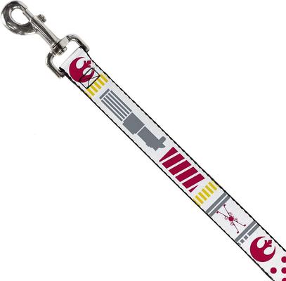 Show full view: Buckle-Down Star Wars Rebel Pilot Polyester Dog Leash, 6-ft long, 1-in wide slide 3 of 5