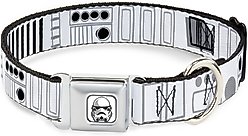 Buckle-Down Star Wars Stormtroopers Utility Belt2 Polyester Seatbelt Buckle Dog Collar, Medium: 11 to 17-in neck, 1-in wide