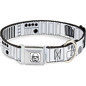 Buckle-Down Star Wars Stormtroopers Utility Belt2 Polyester Seatbelt Buckle Dog Collar, Medium: 11 to 17-in neck, 1-in wide
