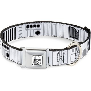 Buckle-Down Star Wars Stormtroopers Utility Belt2 Polyester Seatbelt Buckle Dog Collar, Wide Large: 18 to 32-in neck slide 1 of 8