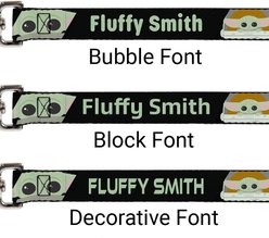 Buckle-Down Star Wars The Child Chibi Face Blocks Personalized Dog Leash slide 2 of 2