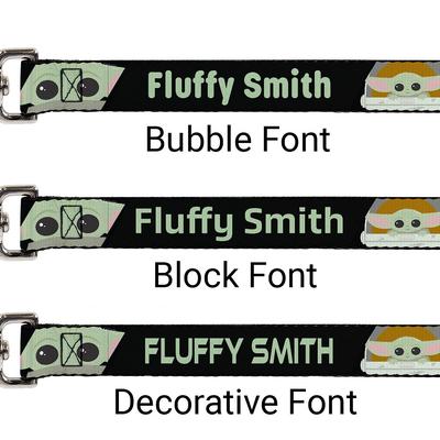 Show full view: Buckle-Down Star Wars The Child Chibi Face Blocks Personalized Dog Leash slide 2 of 2