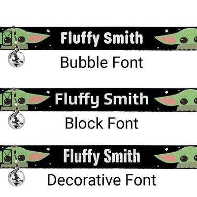 Show full view: Buckle-Down Star Wars The Child Chibi Face Personalized Breakaway Cat Collar with Bell slide 2 of 2