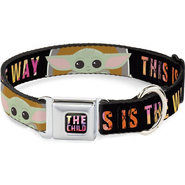 Buckle-Down Star Wars Baby Yoda the Child Chibi Face Protect Attack Polyester Dog Collar