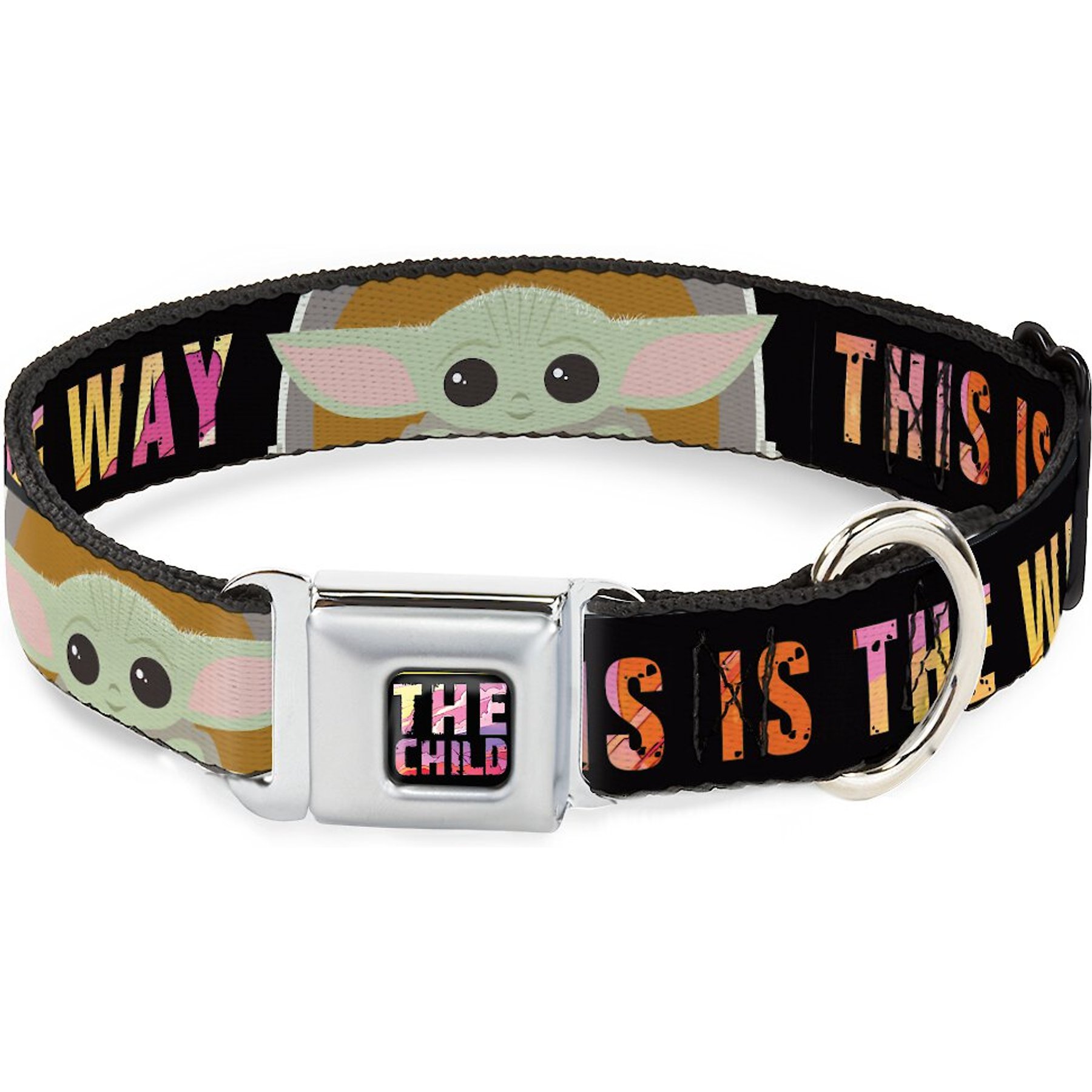 Buckle-Down Star Wars the Child Chibi Pod Pose Polyester Dog Collar, Medium Wide: 16 to 23-in neck, 1.5-in wide