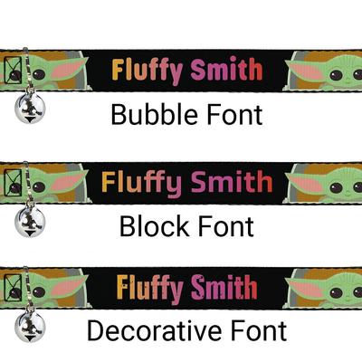 Show full view: Buckle-Down Star Wars The Child This is the Way Chibi Pod Pose Personalized Breakaway Cat Collar with Bell slide 3 of 3