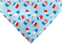 Buckle-Down Stars & Stripes Desserts Scattered Slip-On Dog Bandana, Blue