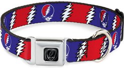 Buckle-Down Steal Your Face with Lightning Bolt Dog Collar, Wide-Large