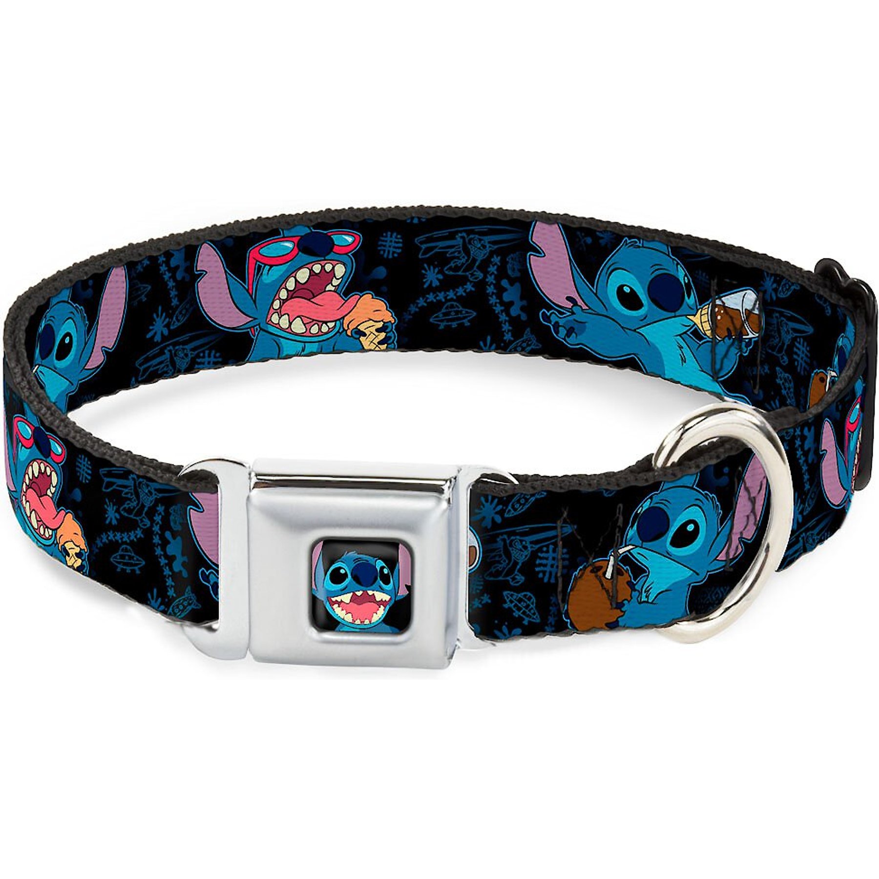Buckle-Down Stitch Snacking Dog Collar, Wide-Large