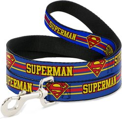 Buckle-Down Superman Polyester Standard Dog Leash, Medium: 6-ft long, 1-in wide
