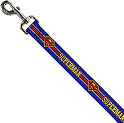 Buckle-Down Superman Polyester Standard Dog Leash, Medium: 6-ft long, 1-in wide slide 2 of 4