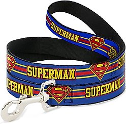 Buckle-Down Superman Polyester Standard Dog Leash, Small: 4-ft long, 1-in wide