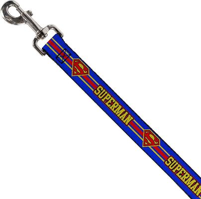 Show full view: Buckle-Down Superman Polyester Standard Dog Leash, Small: 4-ft long, 1-in wide slide 2 of 4