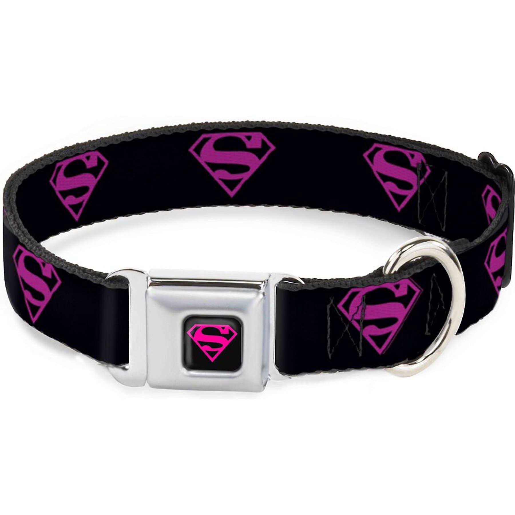 Buckle-Down Superman Shield Polyester Dog Collar, Large Wide: 18 to 32-in neck, 1.5-in wide