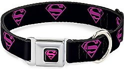 Buckle-Down Superman Shield Polyester Dog Collar, Medium: 11 to 17-in neck, 1-in wide