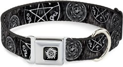 Buckle-Down Supernatural Devil's Trap Dog Collar, Wide-Medium