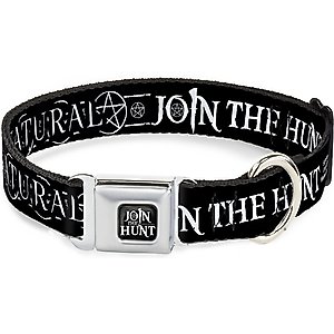 Buckle-Down Supernatural Join the Hunt Polyester Dog Collar, Medium Wide: 16 to 23-in neck, 1.5-in wide
