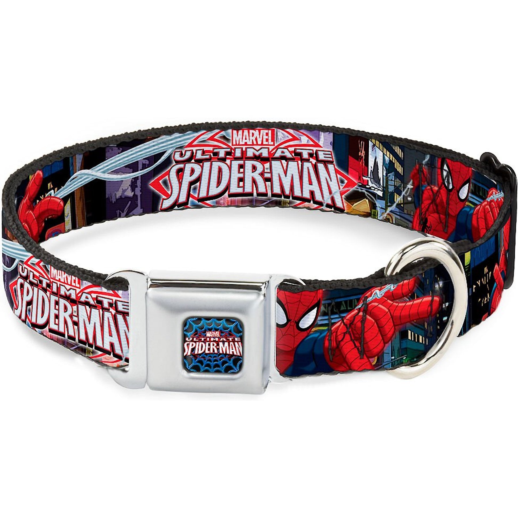 Buckle-Down Ultimate Spider-Man Dog Collar, Wide-Medium