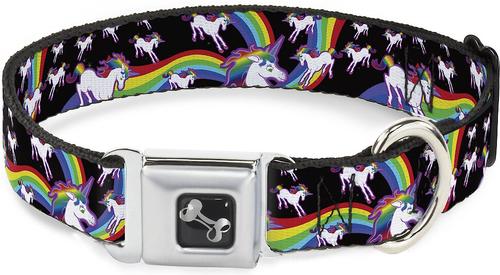 Show full view: Buckle-Down Unicorns Dog Collar, Medium slide 1 of 10