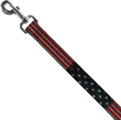 Show full view: Buckle-Down US Flag Stretch Dog Leash slide 2 of 5