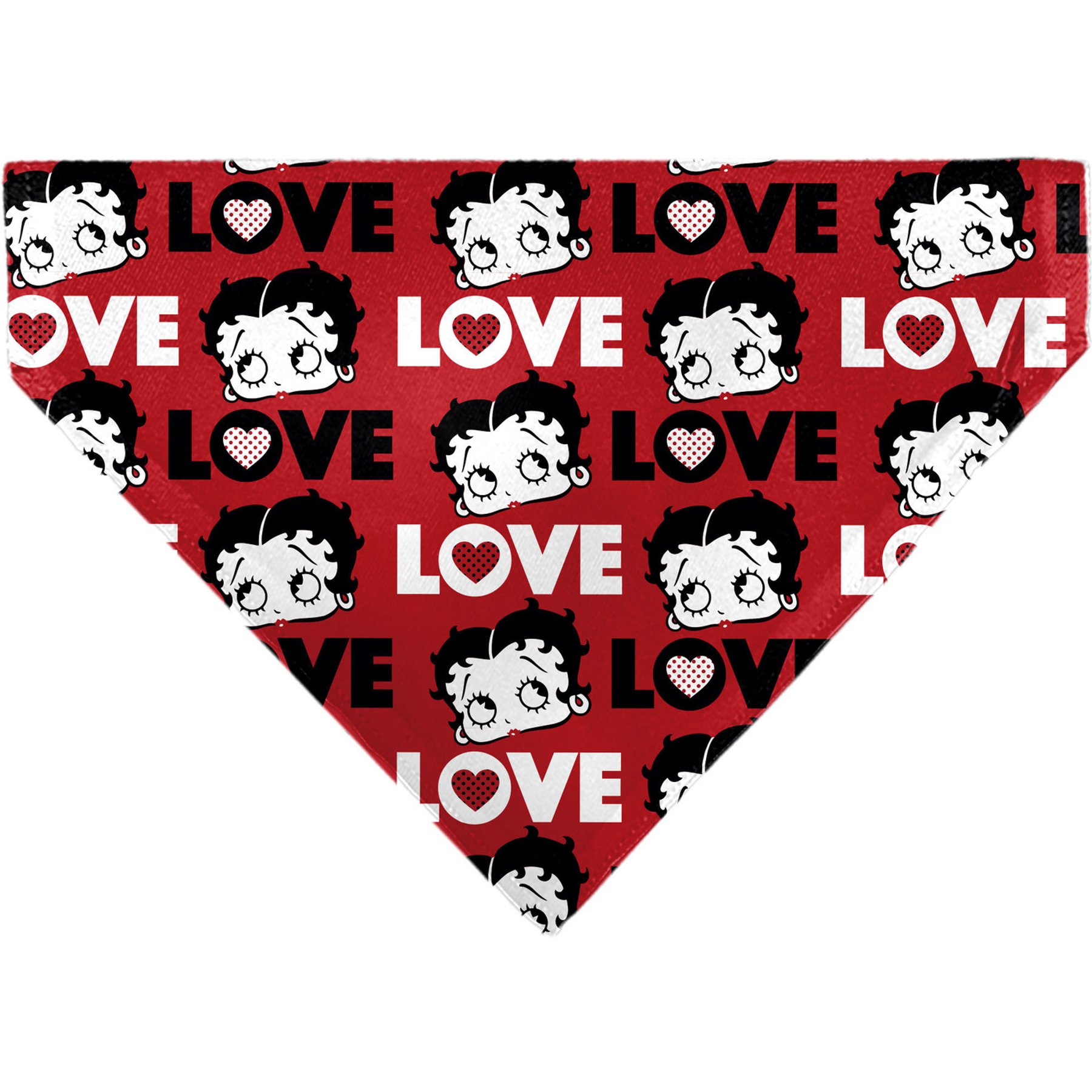Buckle-Down Valentine's Day Betty Boop Love Text & Face Dog Bandana