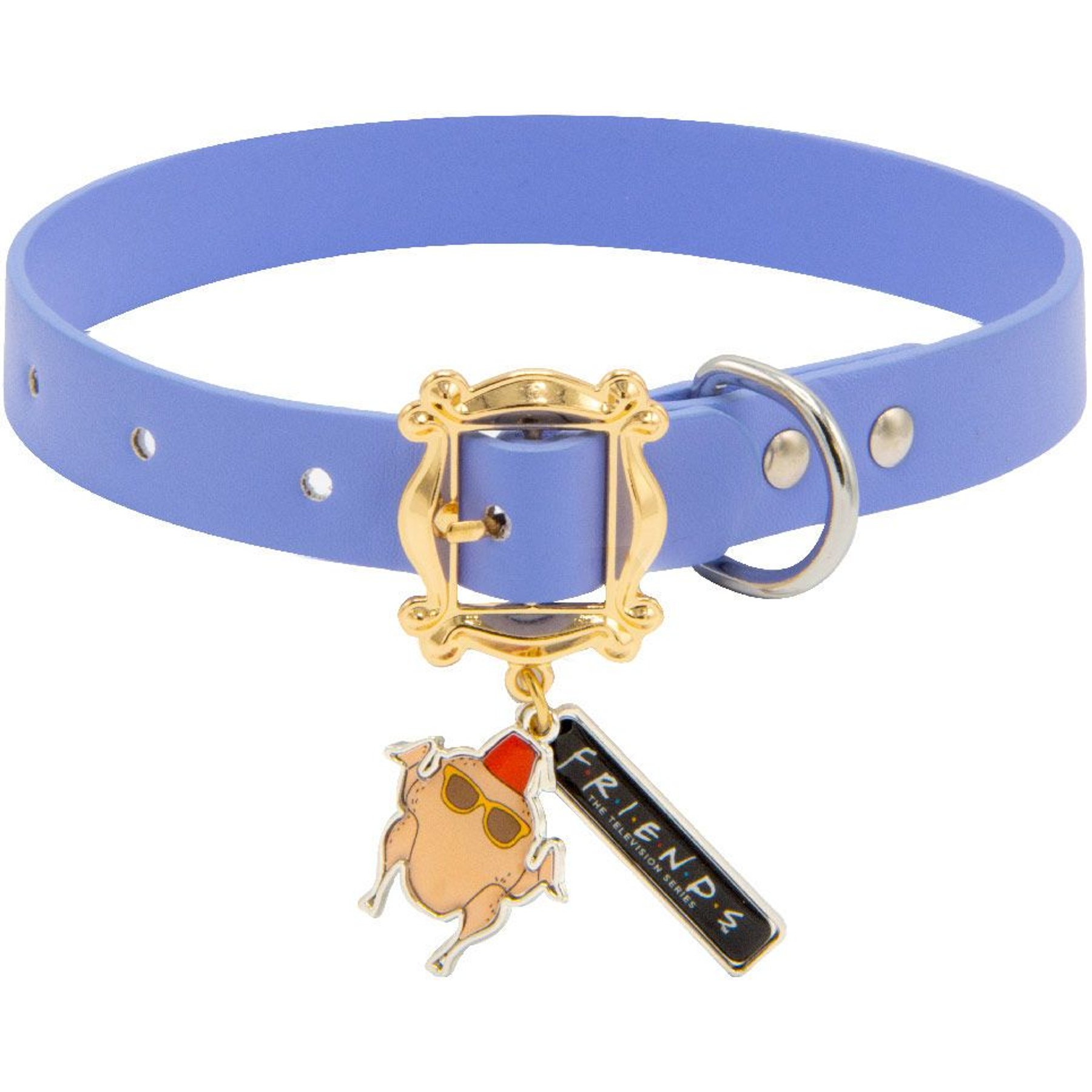Buckle-Down Warner Bros. Friends Television Show Vegan Leather Dog Collar, X-Large: 18 to 24-in neck, 1.15-in wide