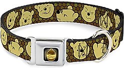 Buckle-Down Winnie the Pooh Expressions Polyester Dog Collar, Medium: 11 to 16.5-in neck, 1-in wide